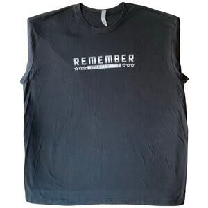 Next Level Apparel Men Short Sleeve T-shirt Size 3XL,Black, Remember 09.11.2001